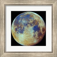 Framed Colored moon, (geological differences)