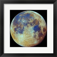 Framed Colored moon, (geological differences)