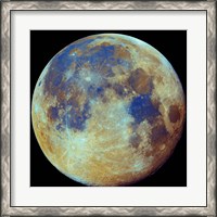 Framed Colored moon, (geological differences)