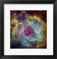 Framed Rosette nebula (NGC 2244) in Monoceros