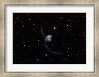 Framed Antennae (NGC 4038 and 4039), interacting pair of galaxies in Corvus