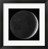 Framed Moon with earthshine