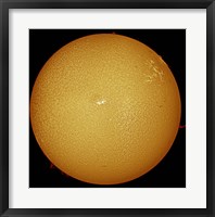 Framed sun in H-alpha light