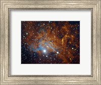 Framed Flaming Star Nebula in Auriga