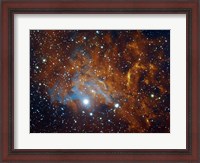 Framed Flaming Star Nebula in Auriga