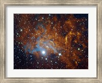 Framed Flaming Star Nebula in Auriga