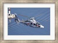 Framed Bulgarian Navy Eurocopter AS-565MB Panther over Black Sea