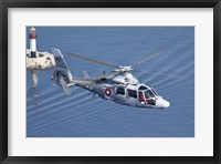 Framed Bulgarian Navy Eurocopter AS-565MB Panther over Black Sea