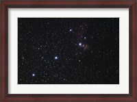 Framed Orion's Belt, Horsehead Nebula and Flame Nebula