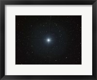 Framed bright white star Castor in the constellation Gemini