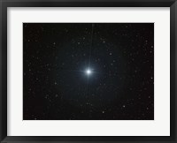 Framed bright white star Castor in the constellation Gemini