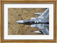 Framed Front section of a Royal Air Force Tornado GR4 during low fly training in North Wales