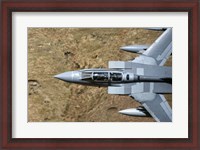 Framed Front section of a Royal Air Force Tornado GR4 during low fly training in North Wales