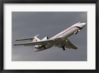 Framed Tupolev Tu-154M in flight over Bulgaria