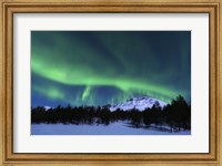Framed Aurora Borealis over Nova Mountain Wilderness, Norway