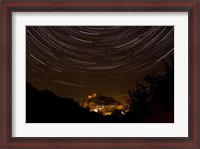 Framed Star trails above Kavir National Park, Iran