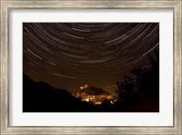 Framed Star trails above Kavir National Park, Iran