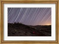 Framed Star trails and rock art in the central province of Iran