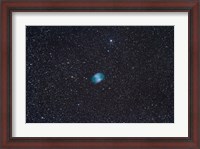 Framed Dumbbell Nebula, a planetary nebula in the constellation Vulpecula