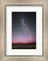 Framed Milky Way with an aurora, a meteor and lightning