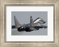 Framed Bulgarian Air Force MiG-29 aircraft