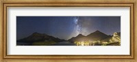 Framed Panorama of Waterton Lakes National Park overlooking the townsite