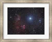 Framed Variable star Gamma Cassiopeiae, with associated emission and reflection nebulae