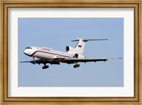 Framed Tupolev Tu-154M on final approach in Bulgaria