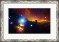 Framed Alnitak region in Orion with Flame Nebula (NGC 2024), and Horsehead Nebula