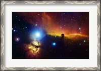 Framed Alnitak region in Orion with Flame Nebula (NGC 2024), and Horsehead Nebula