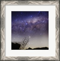 Framed Milky Way above a rural landscape in San Pedro, Argentina