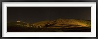 Framed Starry night sky and green shadows, Zanjan Province, Iran
