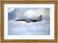 Framed United States Air Force F-15 Strike Eagle in flight