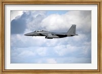 Framed United States Air Force F-15 Strike Eagle in flight