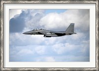 Framed United States Air Force F-15 Strike Eagle in flight