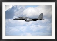 Framed United States Air Force F-15 Strike Eagle in flight