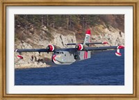 Framed Canadair CL-215-1A10 in flight over Bulgaria