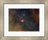 Framed Widefield view of nebulae in Sagittarius