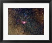 Framed Widefield view of nebulae in Sagittarius