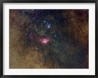 Framed Widefield view of nebulae in Sagittarius