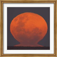 Framed Thunder's Moon rising over Rio de La Plata, Argentina