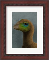 Framed Hypsilophodon dinosaur portrait
