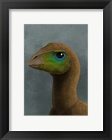 Framed Hypsilophodon dinosaur portrait