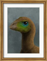 Framed Hypsilophodon dinosaur portrait