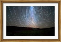 Framed Star trails around the south celestial pole, Somuncura, Argentina