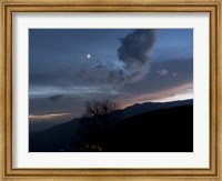 Framed Moon and Venus conjunction above the village of Gazorkhan, Iran