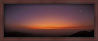 Framed Panoramic view of Las Campanas Observatory at twilight, Chile