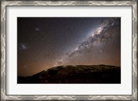 Framed Milky Way rising above the hills of Azul, Argentina