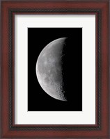 Framed 23 day old waning moon