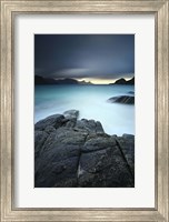 Framed long exposure scene at Haukland Beach in Lofoten, Norway